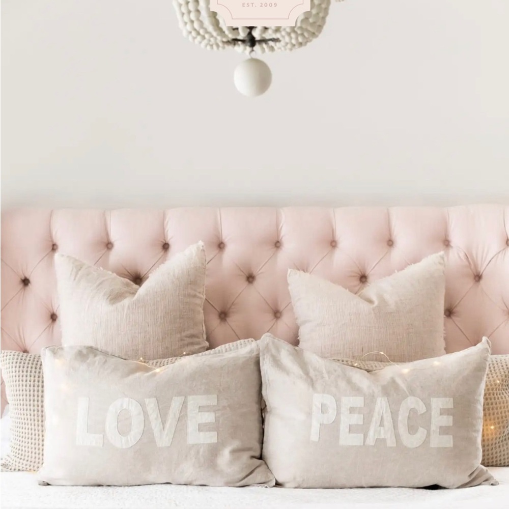 Peace + Love Linen Shams - NWT, Jillian Harris
